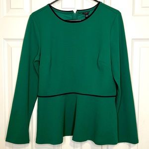 Peplum Green Blouse